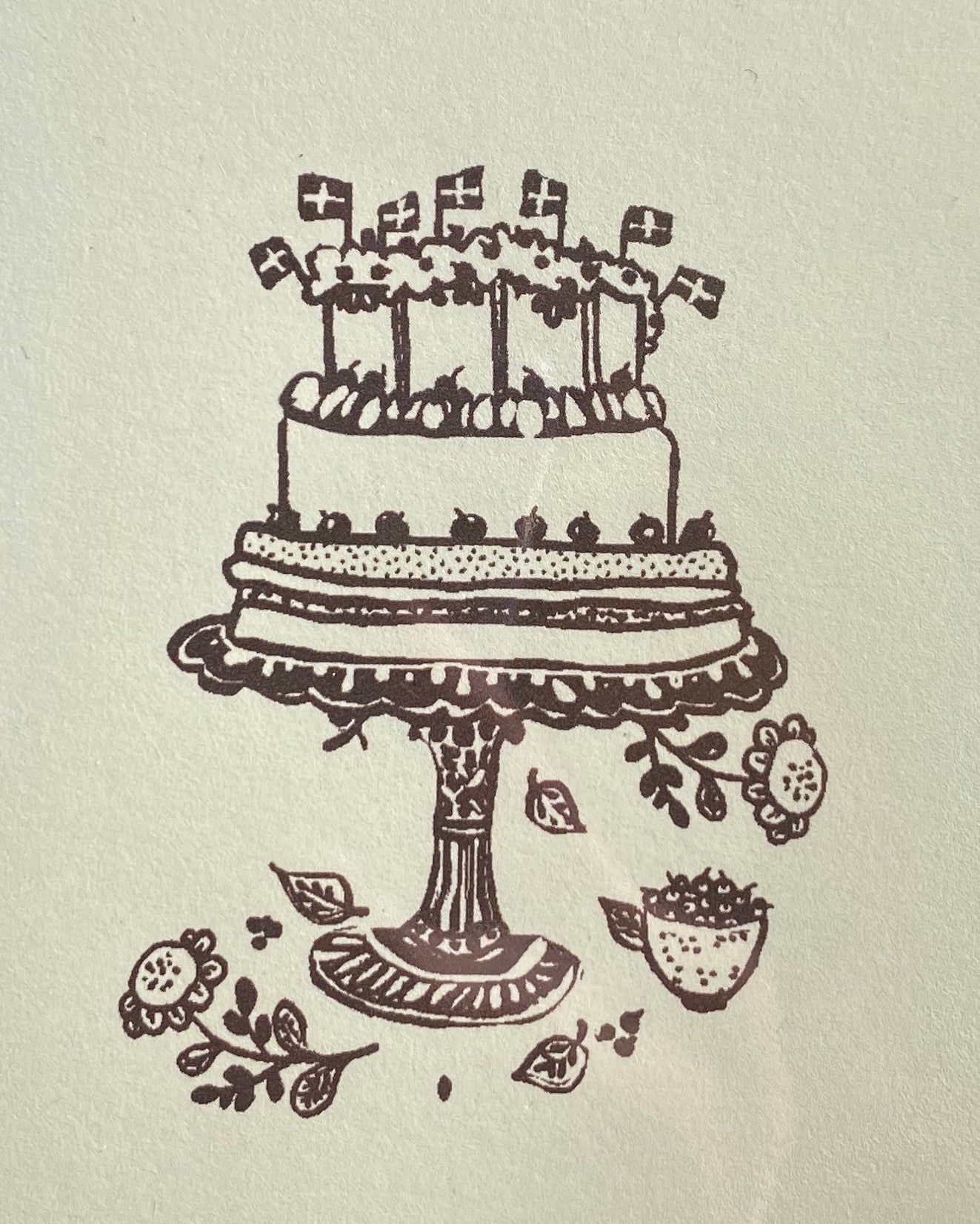 KÆMPE KAGE PÅ FAD ~ greeting card