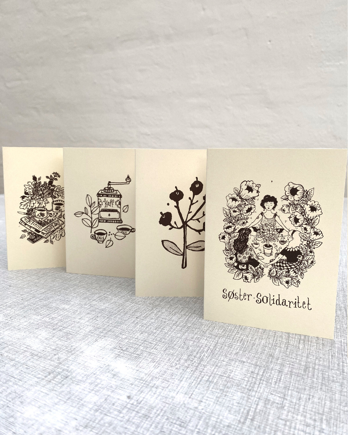 FIKA ~ pack of 4 greeting cards