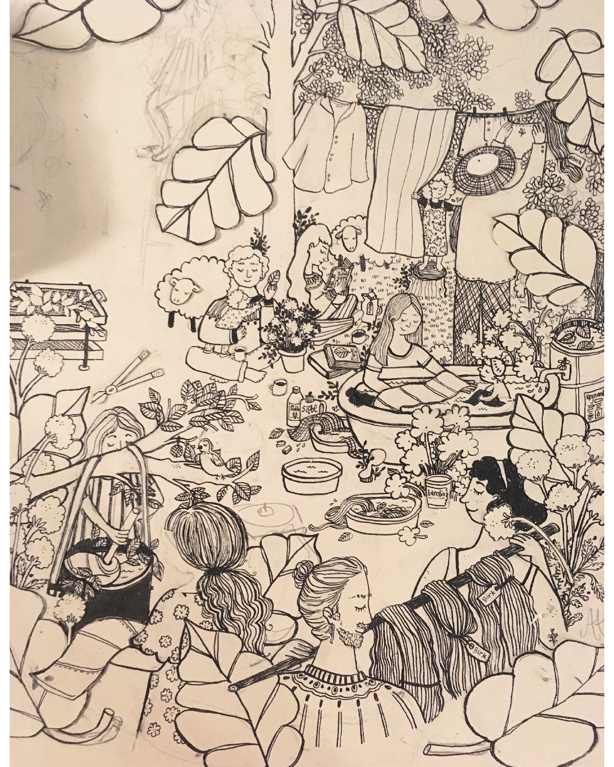 'Et Birkebad i Baghaven'