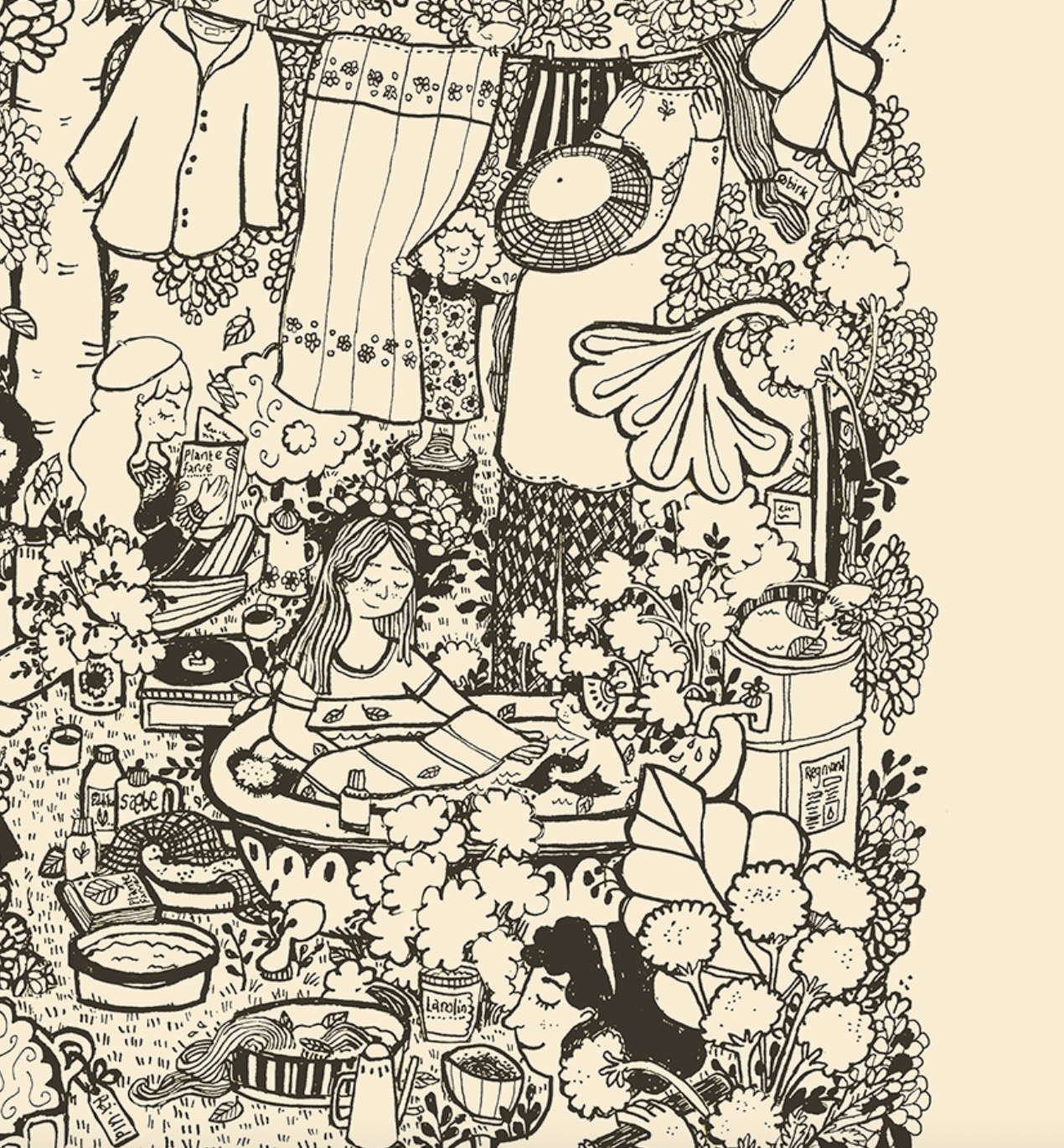 'Et Birke-bad i Baghaven'