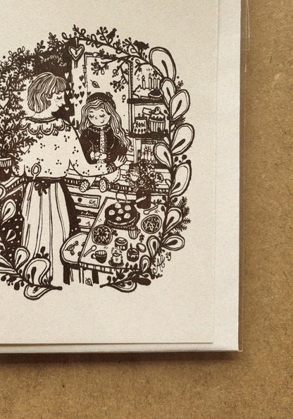 "ÆBLESKIVER HOS FARMOR" ~ A6 christmas greeting card