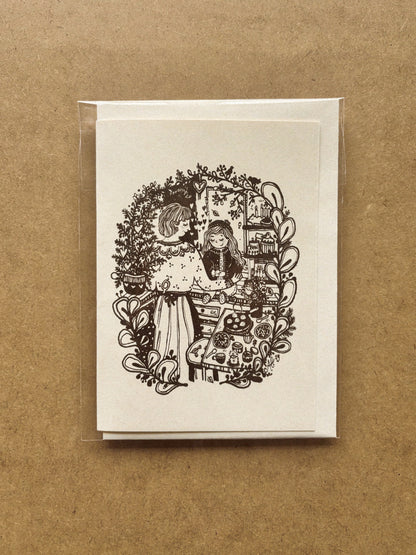 "ÆBLESKIVER HOS FARMOR" ~ A6 christmas greeting card