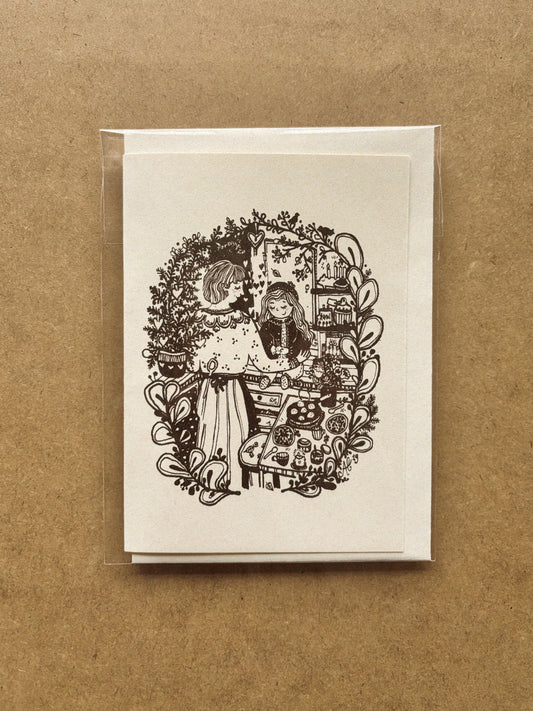 "ÆBLESKIVER HOS FARMOR" ~ A6 christmas greeting card