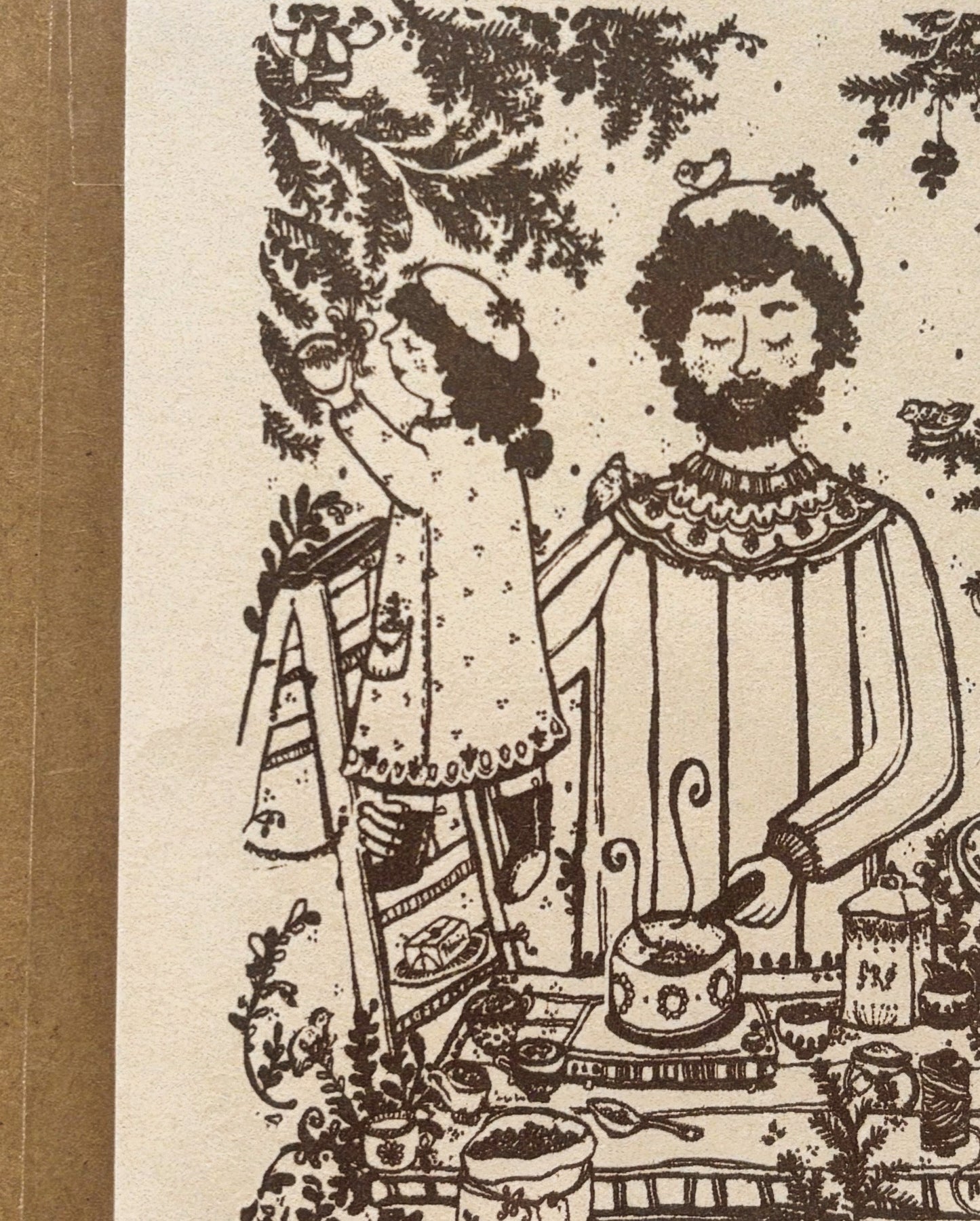 "... LIDT TIL FUGLENE" ~ A6 christmas greeting card