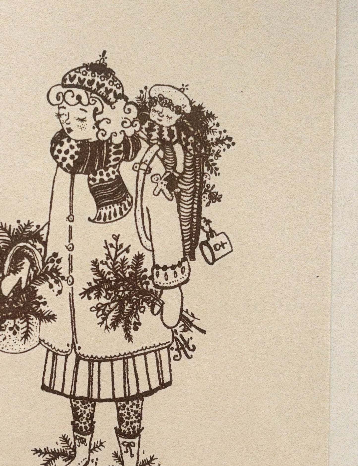 "AT SAMLE GRAN & BÆR" ~ A6 christmas greeting card