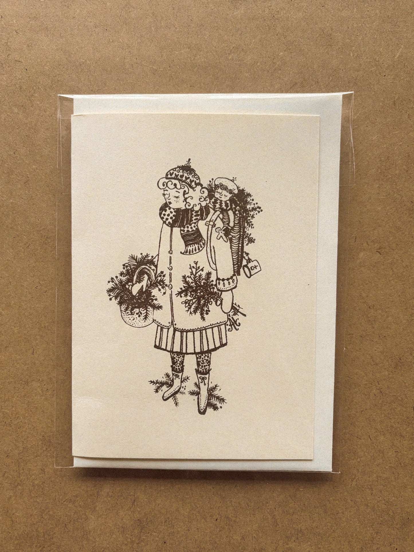 "AT SAMLE GRAN & BÆR" ~ A6 christmas greeting card