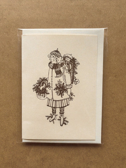 "AT SAMLE GRAN & BÆR" ~ A6 christmas greeting card