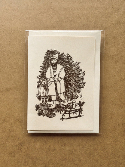 "AT FÆLDE ET JULETRÆ" ~ A6 christmas greeting card