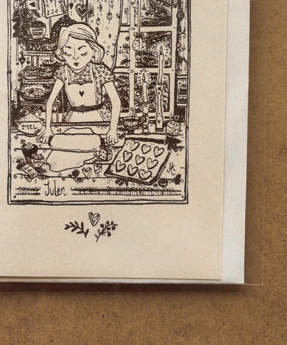 "JULEBAG" ~ A6 christmas greeting card