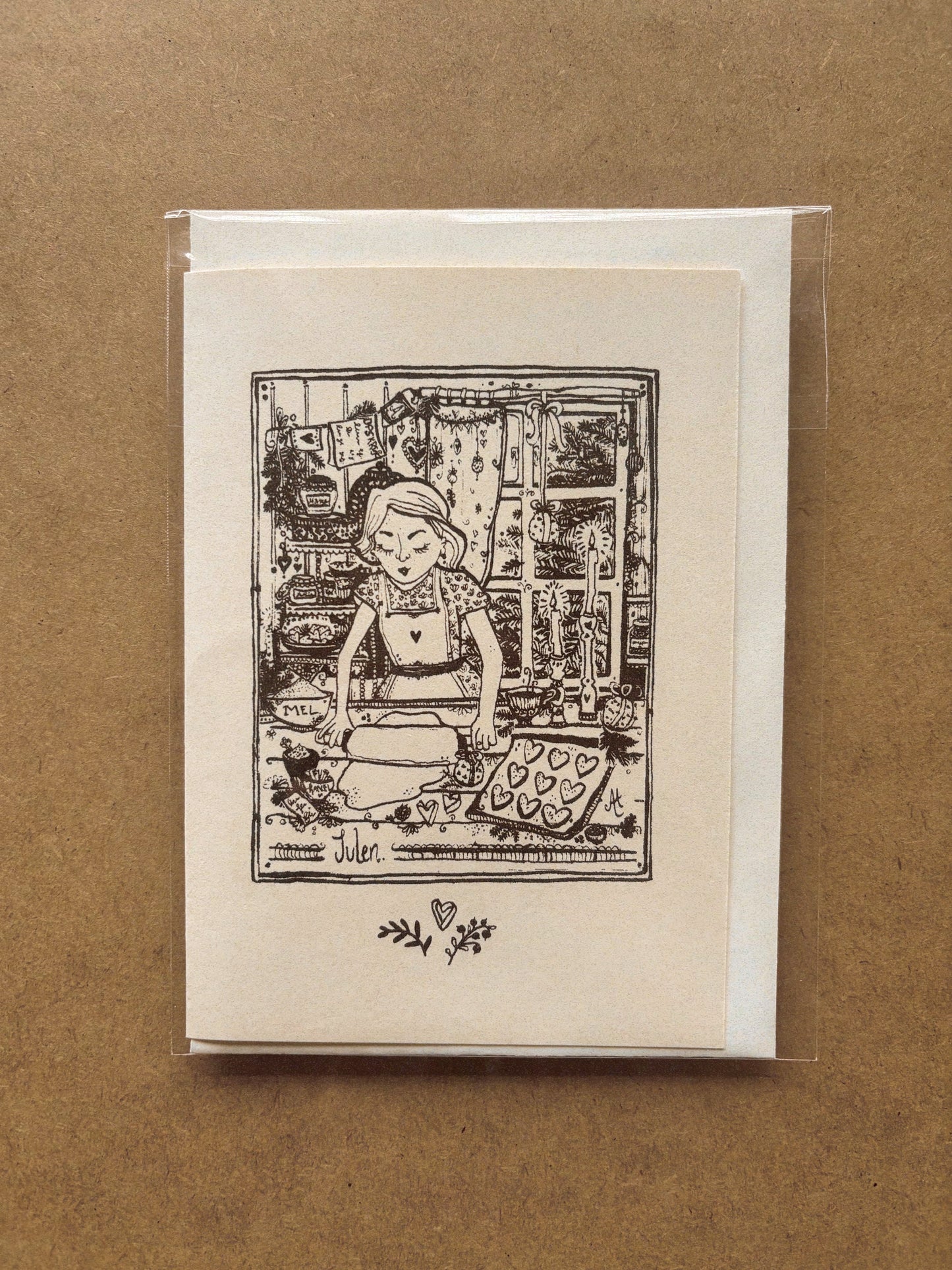 "JULEBAG" ~ A6 christmas greeting card