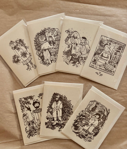 "AT SAMLE GRAN & BÆR" ~ A6 christmas greeting card