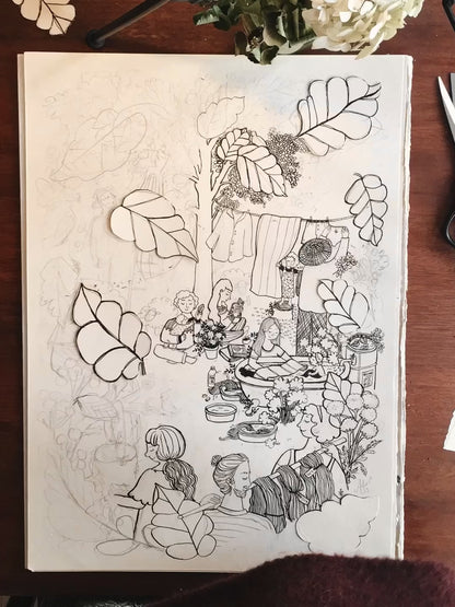 'Et Birke-bad i Baghaven'