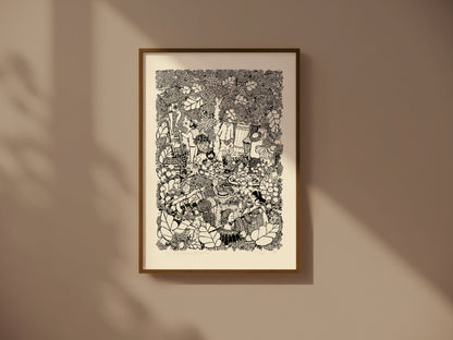 'Et Birkebad i Baghaven' 50x70 (BIG)
